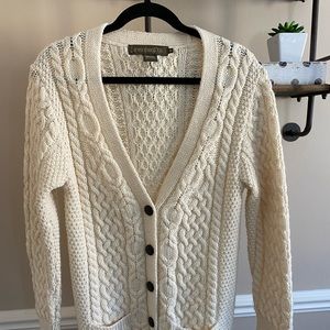 Inis Crafts 100% Merino Wool Ivory Sz Small